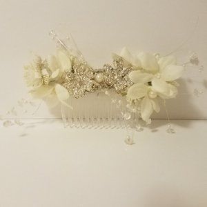 Bridal Hair Comb Pearl